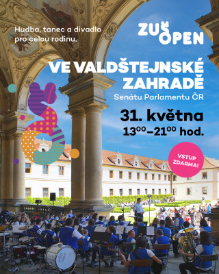 Celostátní ZUŠ OPEN ve Valdštejnské zahradě Senátu ČR v sobotu 31. 05.